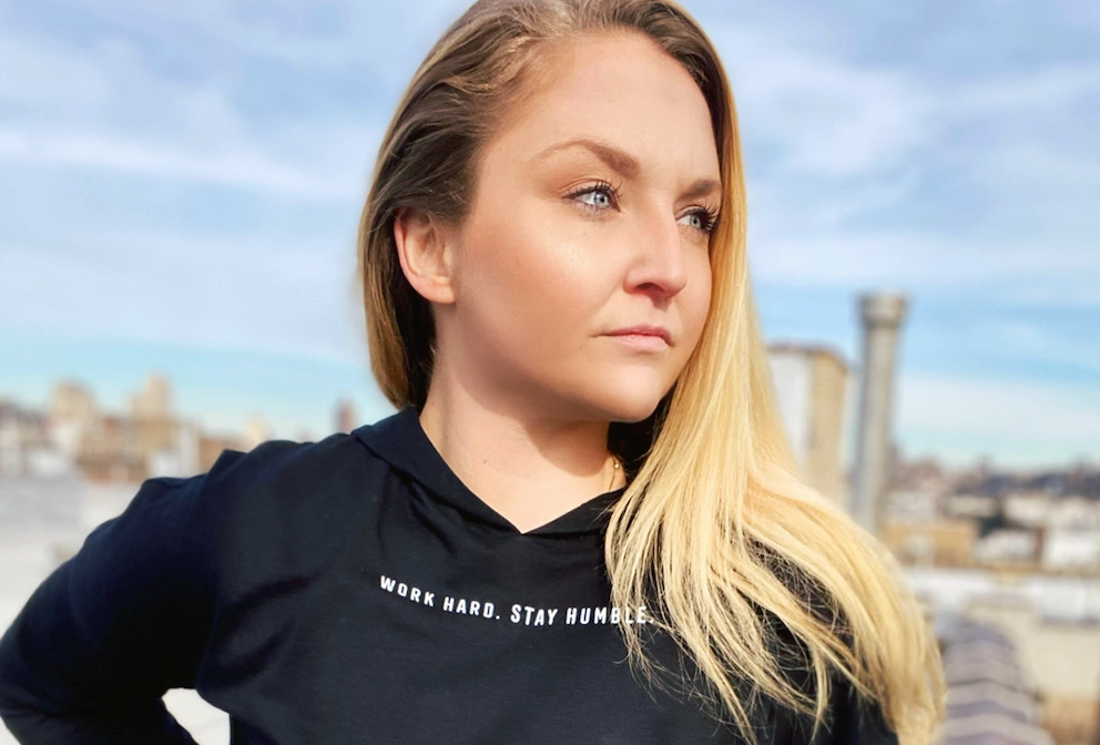 Melody Harnish, a young blond woman, who the article is written about