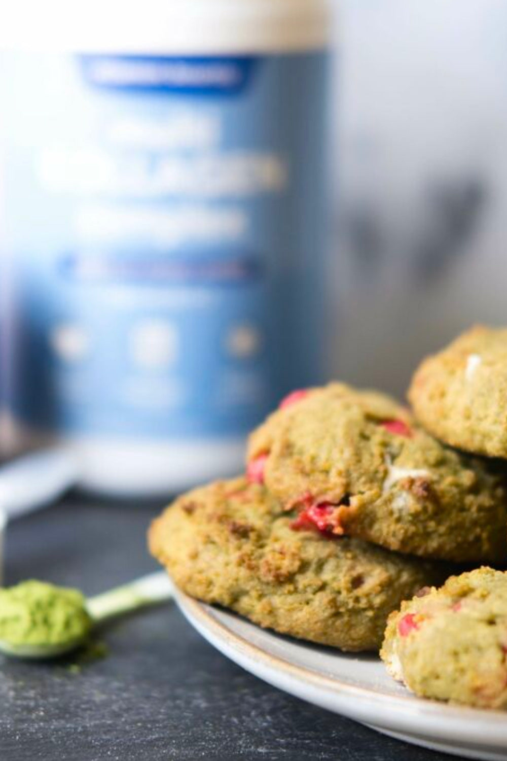Multi Collagen Complex Strawberry White Chocolate Chip Matcha Collagen Cookies