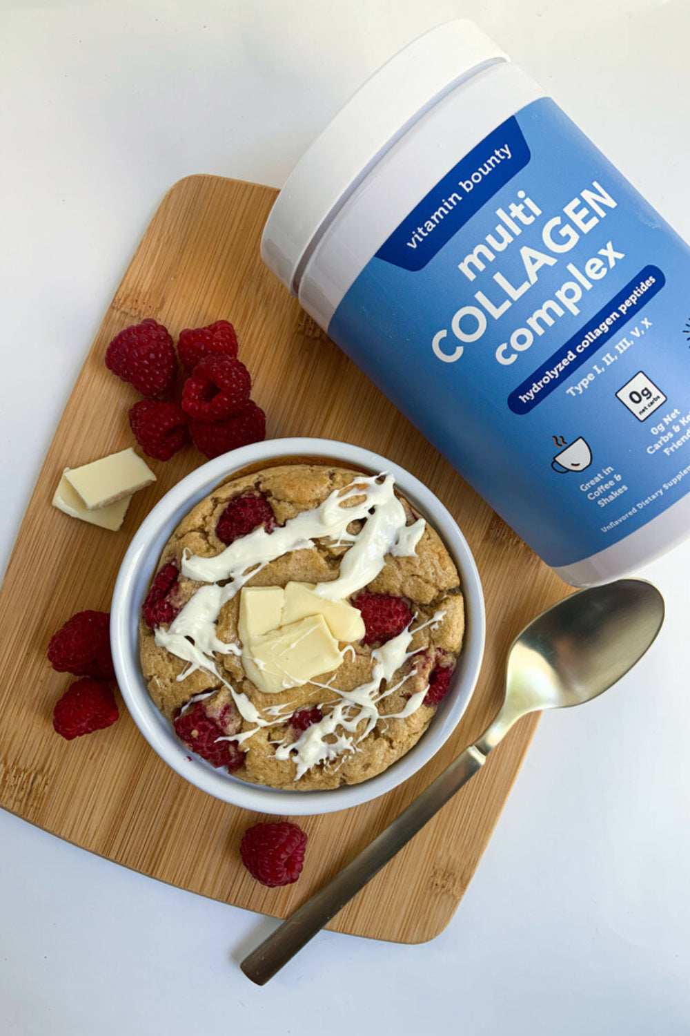 Vitamin Bounty Multi Collagen Complex White Chocolate Raspberry Baked Oats