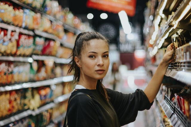woman in a grocery store