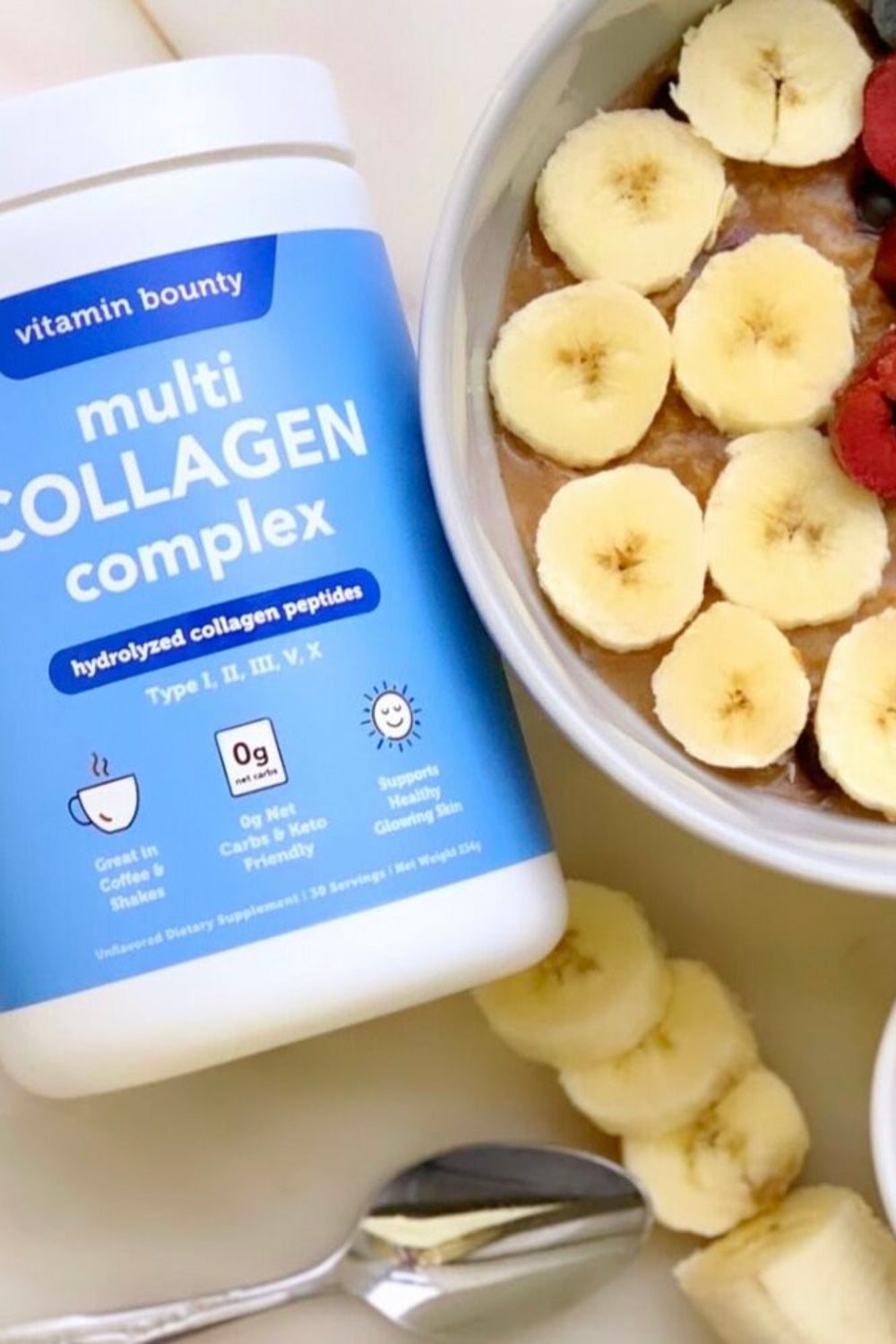 Overnight Oats made with Vitamin Bounty Multi Collagen Complex