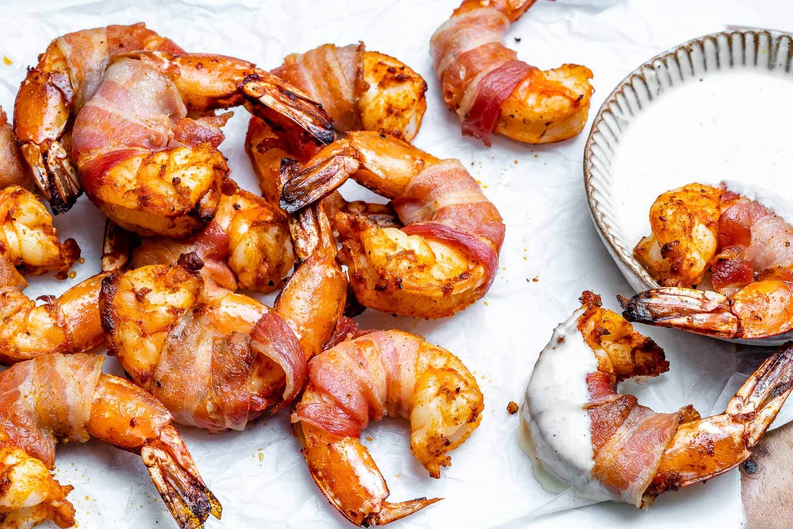 Keto Bacon Wrapped Shrimp